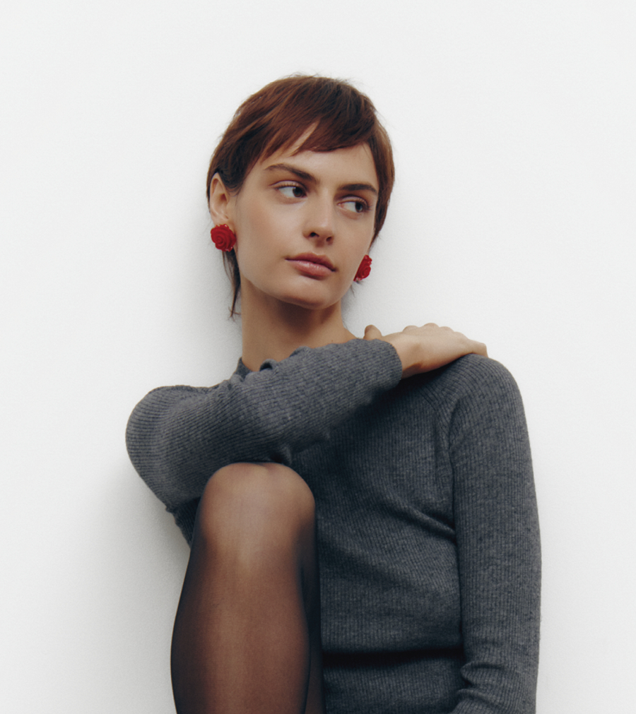 Petite Rose Rouge Earrings