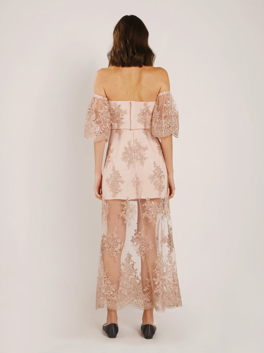 Theresa Pale Pink Embroidered